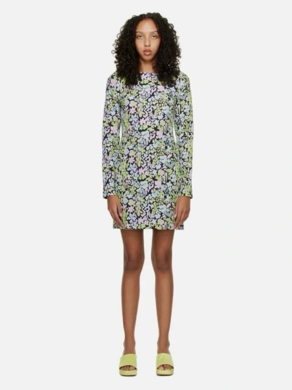 Stine Goya Lecce abstract evening floral jacquard dress